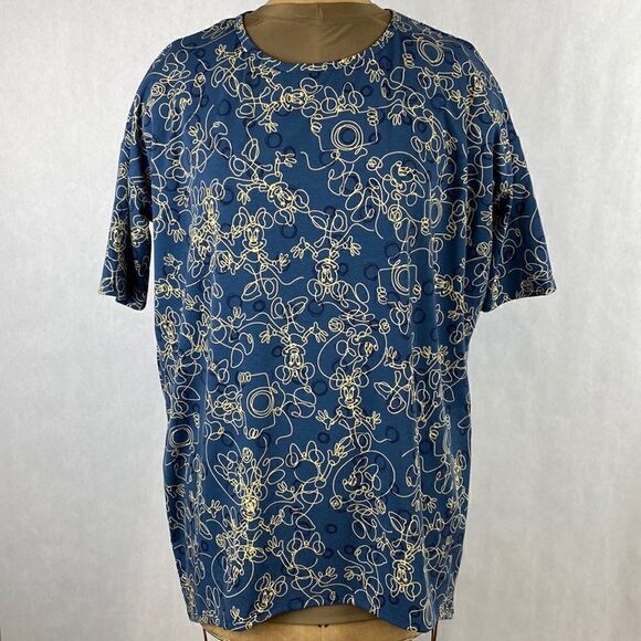 LuLaRoe Minnie Mouse Irma Top Shirt Tunic Disney Camera Blue Small - Picture 9 of 9